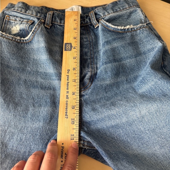 Anine Bing Medium Wash Button-Fly Distressed Sonya Jeans - Proto Wash - 27 - Picture 9 of 10